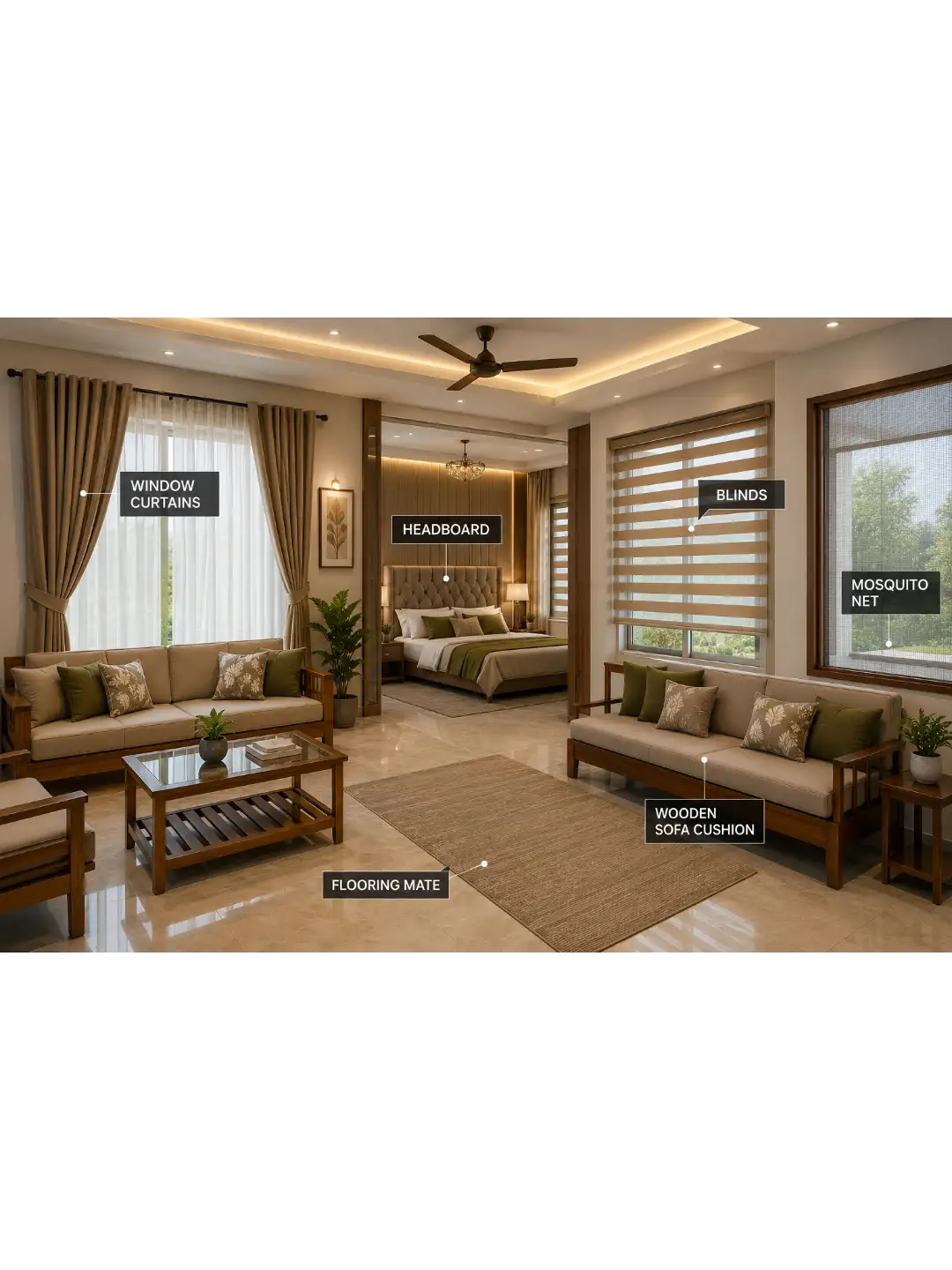 Roller blinds and motorized blinds in Karur